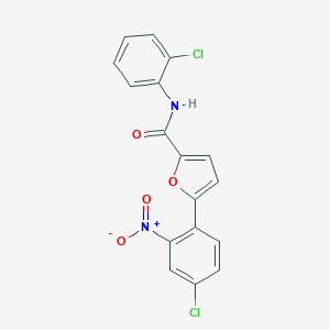 molecular formula C17H10Cl2N2O4 B254108 5-(4-chloro-2-nitrophenyl)-N-(2-chlorophenyl)furan-2-carboxamide 