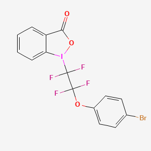 molecular formula C15H8BrF4IO3 B2541089 1-(4-bromophenoxy tetrafluoroethy)-1,2-benzidoxodol-3(1H)-one CAS No. 1836233-19-2