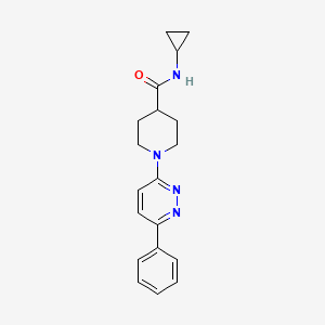 molecular formula C19H22N4O B2541090 N-cyclopropyl-1-(6-phenylpyridazin-3-yl)piperidine-4-carboxamide CAS No. 1105217-14-8