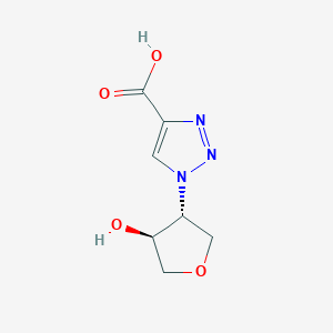 molecular formula C7H9N3O4 B2541092 1-[(3R,4S)-4-Hydroxyoxolan-3-yl]triazole-4-carboxylic acid CAS No. 1932108-24-1