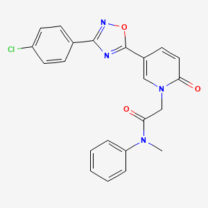 2-(5-(3-(4-chlorophenyl)-1,2,4-oxadiazol-5-yl)-2-oxopyridin-1(2H)-yl)-N-methyl-N-phenylacetamide