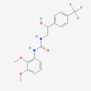 molecular formula C18H19F3N2O4 B2541098 1-(2,3-二甲氧苯基)-3-(2-羟基-2-(4-(三氟甲基)苯基)乙基)脲 CAS No. 1351608-31-5
