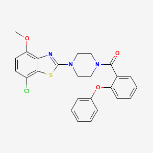 (4-(7-Chloro-4-methoxybenzo[d]thiazol-2-yl)piperazin-1-yl)(2-phenoxyphenyl)methanone