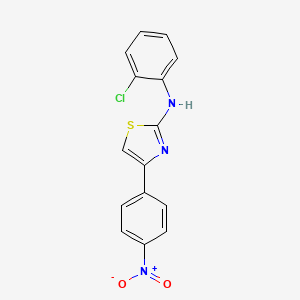 molecular formula C15H10ClN3O2S B2541106 N-(2-chlorophenyl)-4-(4-nitrophenyl)-1,3-thiazol-2-amine CAS No. 313237-86-4