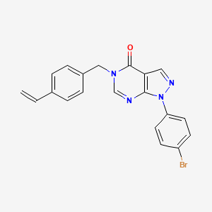 1-(4-bromophenyl)-5-(4-ethenylbenzyl)-1,5-dihydro-4H-pyrazolo[3,4-d]pyrimidin-4-one