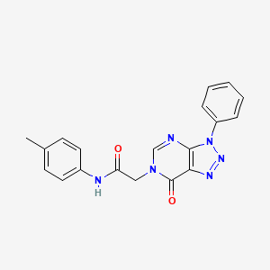 molecular formula C19H16N6O2 B2541116 2-(7-oxo-3-phenyl-3H-[1,2,3]triazolo[4,5-d]pyrimidin-6(7H)-yl)-N-(p-tolyl)acetamide CAS No. 892476-76-5