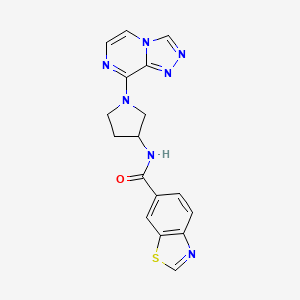 N-(1-([1,2,4]triazolo[4,3-a]pyrazin-8-yl)pyrrolidin-3-yl)benzo[d]thiazole-6-carboxamide