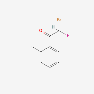 molecular formula C9H8BrFO B2541125 2-Bromo-2-fluoro-1-(o-tolyl)ethan-1-one CAS No. 2219407-61-9