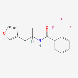 molecular formula C15H14F3NO2 B2541129 N-[1-(呋喃-3-基)丙烷-2-基]-2-(三氟甲基)苯甲酰胺 CAS No. 1795491-58-5