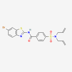 molecular formula C20H18BrN3O3S2 B2541133 N-(6-溴苯并[d]噻唑-2-基)-4-(N,N-二烯丙基磺酰胺)苯甲酰胺 CAS No. 476625-90-8