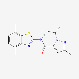 N-(4,7-dimethylbenzo[d]thiazol-2-yl)-1-isopropyl-3-methyl-1H-pyrazole-5-carboxamide