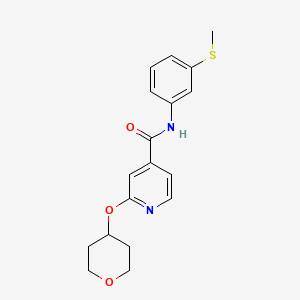 molecular formula C18H20N2O3S B2541147 N-(3-(methylthio)phenyl)-2-((tetrahydro-2H-pyran-4-yl)oxy)isonicotinamide CAS No. 2034447-55-5