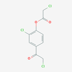 molecular formula C10H7Cl3O3 B2541148 2-Chloro-4-(chloroacetyl)phenyl chloroacetate CAS No. 2185840-32-6