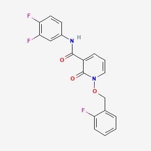 N-(3,4-difluorophenyl)-1-[(2-fluorophenyl)methoxy]-2-oxopyridine-3-carboxamide