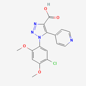 1-(5-chloro-2,4-dimethoxyphenyl)-5-(pyridin-4-yl)-1H-1,2,3-triazole-4-carboxylic acid