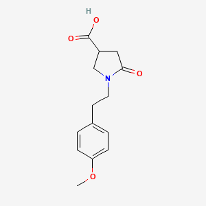 molecular formula C14H17NO4 B2541184 1-[2-(4-Methoxy-phenyl)-ethyl]-5-oxo-pyrrolidine-3-carboxylic acid CAS No. 85263-81-6