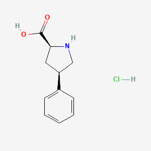 molecular formula C11H14ClNO2 B2541189 (2S,4R)-4-Phenylpyrrolidine-2-carboxylic acid hydrochloride CAS No. 82087-67-0