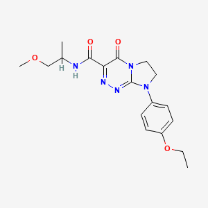 molecular formula C18H23N5O4 B2541191 8-(4-ethoxyphenyl)-N-(1-methoxypropan-2-yl)-4-oxo-4,6,7,8-tetrahydroimidazo[2,1-c][1,2,4]triazine-3-carboxamide CAS No. 946280-21-3