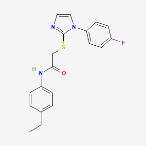 N-(4-ethylphenyl)-2-[1-(4-fluorophenyl)imidazol-2-yl]sulfanylacetamide