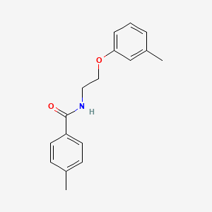molecular formula C17H19NO2 B2541195 4-methyl-N-[2-(3-methylphenoxy)ethyl]benzamide CAS No. 694454-06-3
