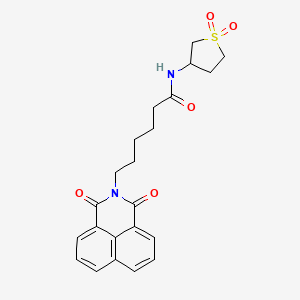 molecular formula C22H24N2O5S B2541196 6-(1,3-dioxobenzo[de]isoquinolin-2-yl)-N-(1,1-dioxothiolan-3-yl)hexanamide CAS No. 303792-35-0