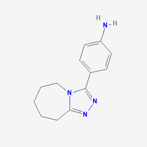 molecular formula C13H16N4 B025412 4-(6,7,8,9-tetrahydro-5H-[1,2,4]triazolo[4,3-a]azepin-3-yl)aniline CAS No. 109220-81-7