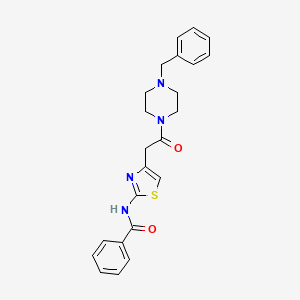 N-(4-(2-(4-benzylpiperazin-1-yl)-2-oxoethyl)thiazol-2-yl)benzamide