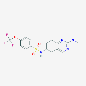 molecular formula C17H19F3N4O3S B2541201 N-(2-(dimethylamino)-5,6,7,8-tetrahydroquinazolin-6-yl)-4-(trifluoromethoxy)benzenesulfonamide CAS No. 2176152-32-0