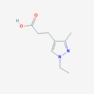 molecular formula C9H14N2O2 B2541202 3-(1-ethyl-3-methyl-1H-pyrazol-4-yl)propanoic acid CAS No. 956371-97-4