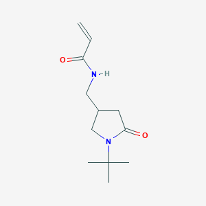 molecular formula C12H20N2O2 B2541203 N-[(1-Tert-butyl-5-oxopyrrolidin-3-yl)methyl]prop-2-enamide CAS No. 2361656-87-1