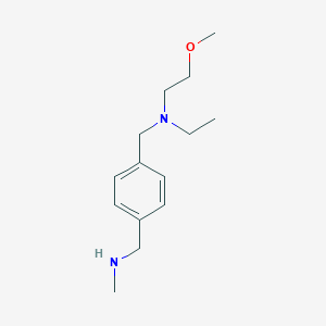 molecular formula C14H24N2O B2541205 N-ethyl-2-methoxy-N-[[4-(methylaminomethyl)phenyl]methyl]ethanamine CAS No. 1284652-66-9