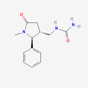 molecular formula C13H17N3O2 B2541211 [(2S,3R)-1-Methyl-5-oxo-2-phenylpyrrolidin-3-yl]methylurea CAS No. 2408938-53-2