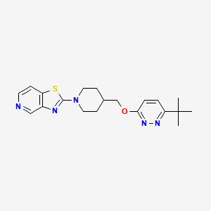 2-[4-[(6-Tert-butylpyridazin-3-yl)oxymethyl]piperidin-1-yl]-[1,3]thiazolo[4,5-c]pyridine