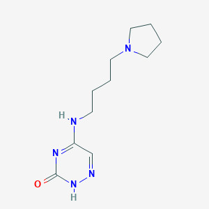 molecular formula C11H19N5O B254122 5-(4-pyrrolidin-1-ylbutylamino)-2H-1,2,4-triazin-3-one 
