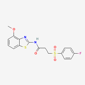 3-((4-fluorophenyl)sulfonyl)-N-(4-methoxybenzo[d]thiazol-2-yl)propanamide