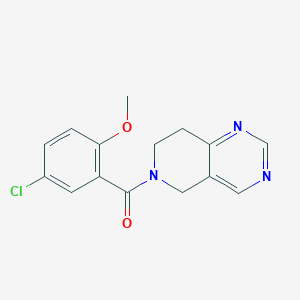 molecular formula C15H14ClN3O2 B2541232 (5-chloro-2-methoxyphenyl)(7,8-dihydropyrido[4,3-d]pyrimidin-6(5H)-yl)methanone CAS No. 1797321-46-0