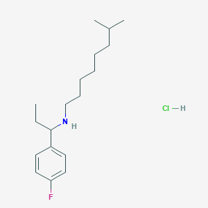 molecular formula C18H31ClFN B2541238 [1-(4-Fluorophenyl)propyl](7-methyloctyl)amine hydrochloride CAS No. 1311318-45-2