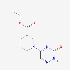 molecular formula C11H16N4O3 B254124 ethyl 1-(3-oxo-2H-1,2,4-triazin-5-yl)piperidine-3-carboxylate 