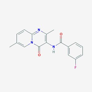 N-(2,7-dimethyl-4-oxo-4H-pyrido[1,2-a]pyrimidin-3-yl)-3-fluorobenzamide