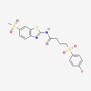 4-((4-fluorophenyl)sulfonyl)-N-(6-(methylsulfonyl)benzo[d]thiazol-2-yl)butanamide