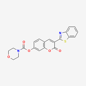 3-(1,3-benzothiazol-2-yl)-2-oxo-2H-chromen-7-yl morpholine-4-carboxylate