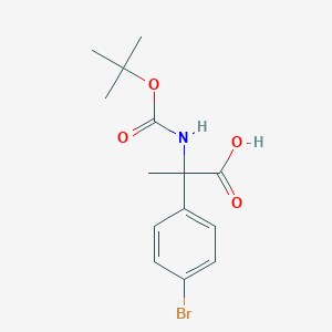 2-(4-Bromophenyl)-2-{[(tert-butoxy)carbonyl]amino}propanoic acid