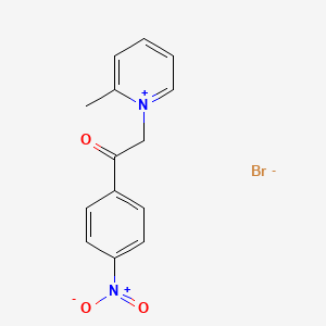 molecular formula C14H13BrN2O3 B2541267 2-Methyl-1-[2-(4-nitrophenyl)-2-oxoethyl]pyridinium bromide CAS No. 126126-69-0