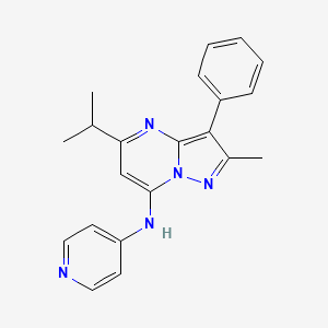 2-methyl-3-phenyl-5-(propan-2-yl)-N-(pyridin-4-yl)pyrazolo[1,5-a]pyrimidin-7-amine