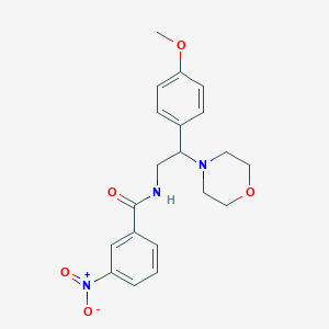 molecular formula C20H23N3O5 B254127 N-[2-(4-methoxyphenyl)-2-(4-morpholinyl)ethyl]-3-nitrobenzamide 