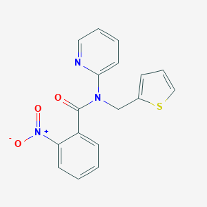 molecular formula C17H13N3O3S B254128 2-nitro-N-(2-pyridinyl)-N-(2-thienylmethyl)benzamide 