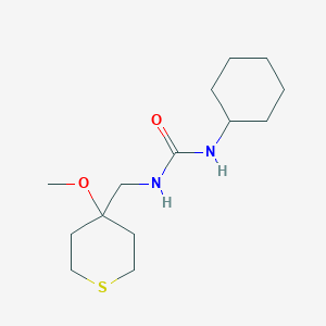1-cyclohexyl-3-((4-methoxytetrahydro-2H-thiopyran-4-yl)methyl)urea