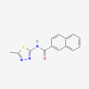 molecular formula C14H11N3OS B2541283 N-(5-methyl-1,3,4-thiadiazol-2-yl)naphthalene-2-carboxamide CAS No. 391863-89-1