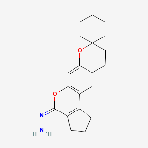 (E)-(2',3',9',10'-tetrahydrospiro[cyclohexane-1,8'-cyclopenta[c]pyrano[3,2-g]chromen]-4'(1'H)-ylidene)hydrazine
