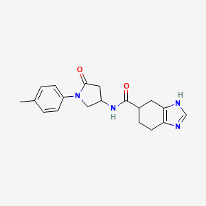 N-(5-oxo-1-(p-tolyl)pyrrolidin-3-yl)-4,5,6,7-tetrahydro-1H-benzo[d]imidazole-5-carboxamide